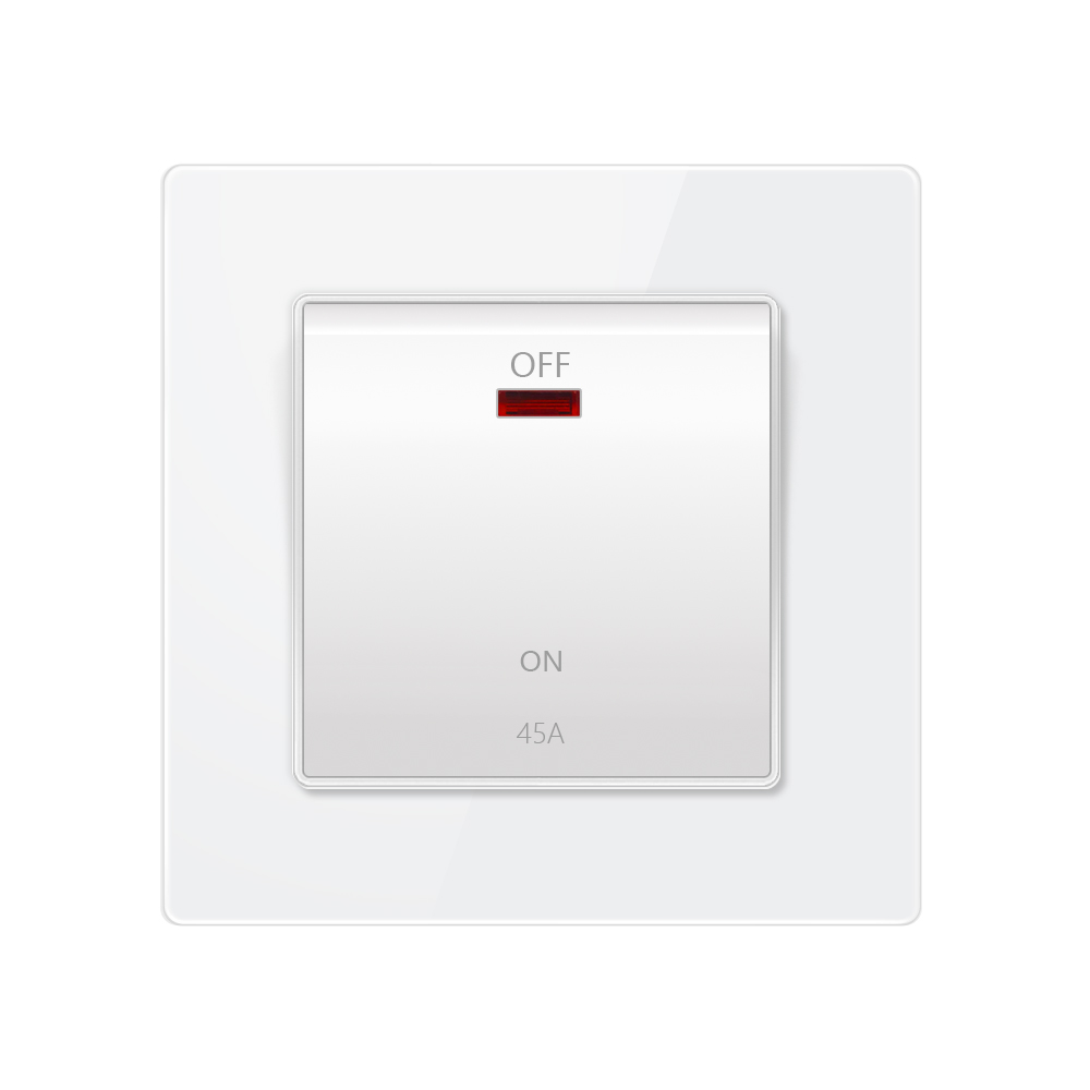 Tempered Glass Switch-YTG 45A switch-White